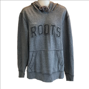 ROOTS Canada Grey Hoodie Sweatshirt Men's Size S Unisex Women's XL